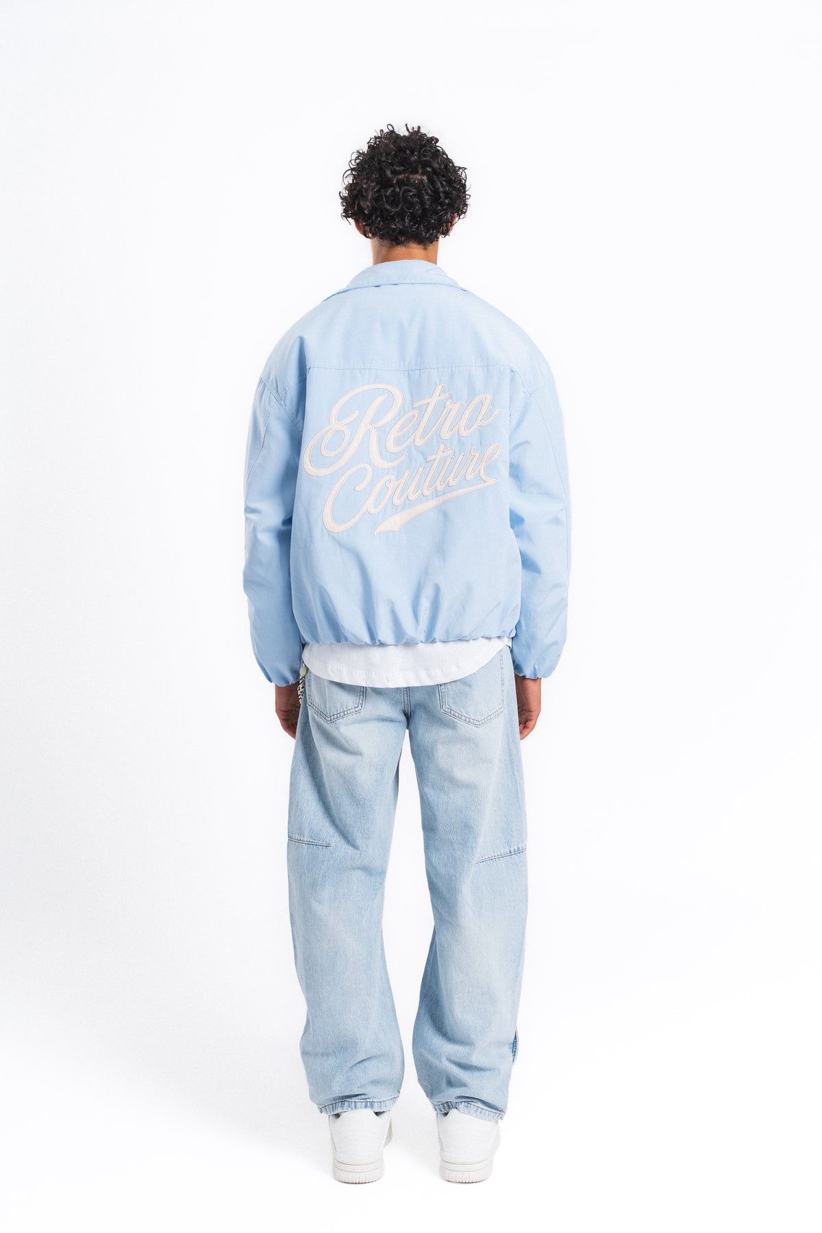 Couture Nakışlı Bomber Ceket Mavi