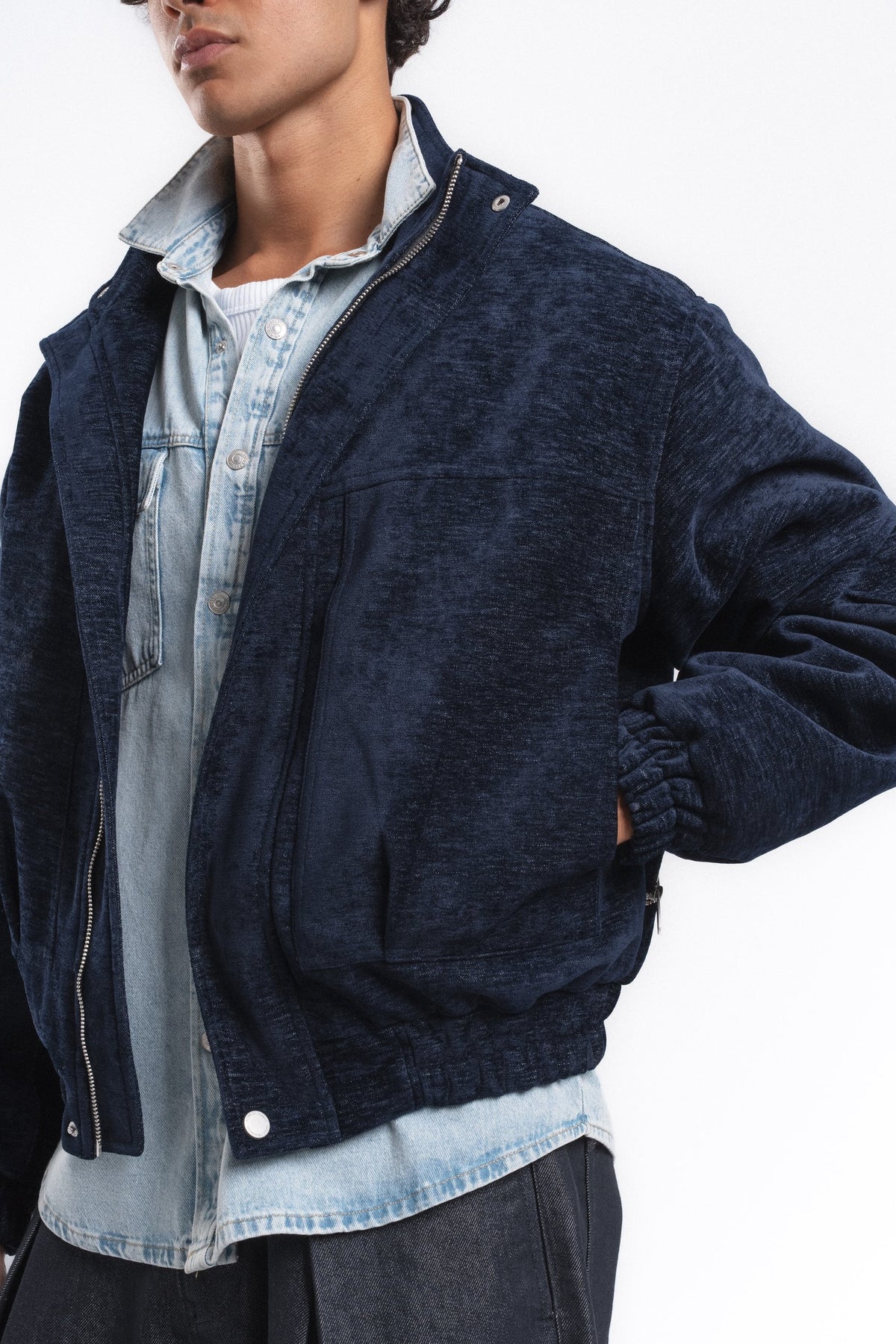 Velour Kadife Mont Lacivert ürün görseli 1