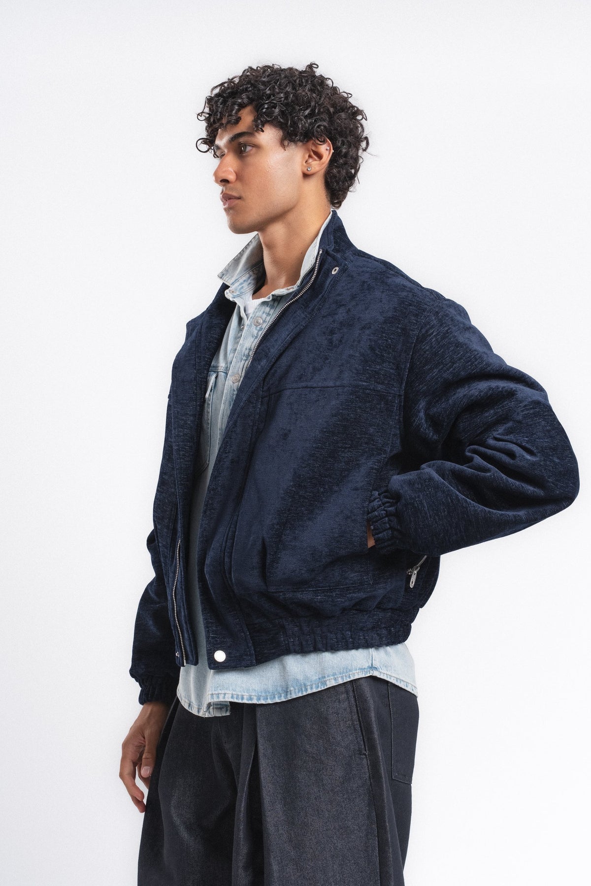 Velour Kadife Mont Lacivert ürün görseli 2