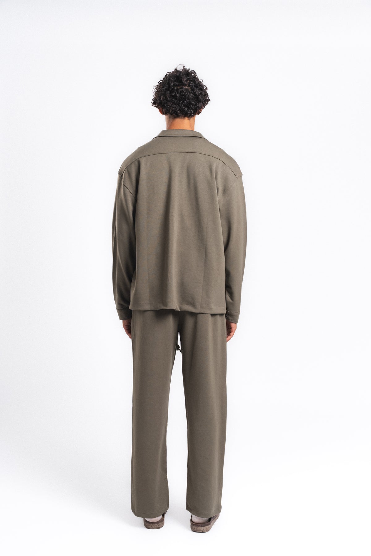Flow Çift Cep Rahat Kesim Overshirt Gömlek Haki