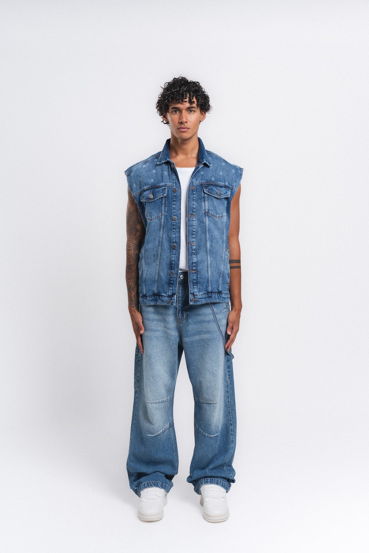 Rogue Kolsuz Denim Yelek Mavi ürün görseli 1