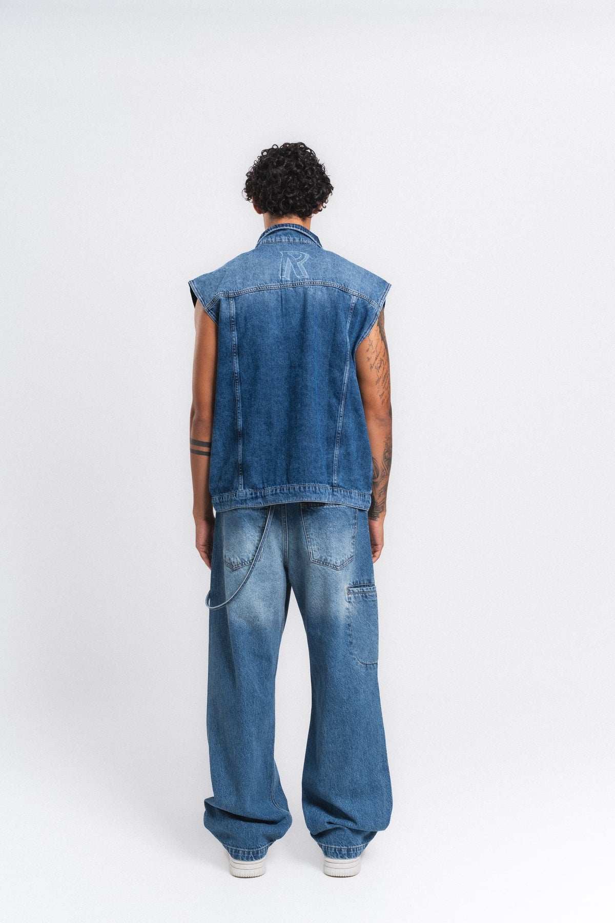 Rogue Kolsuz Denim Yelek Mavi ürün görseli 10