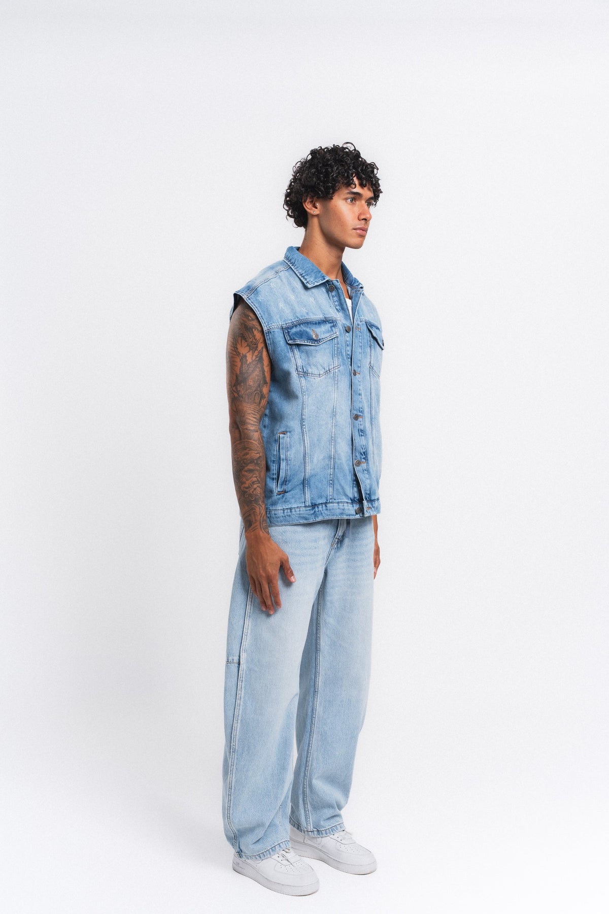 Rogue Kolsuz Denim Yelek Mavi ürün görseli 22