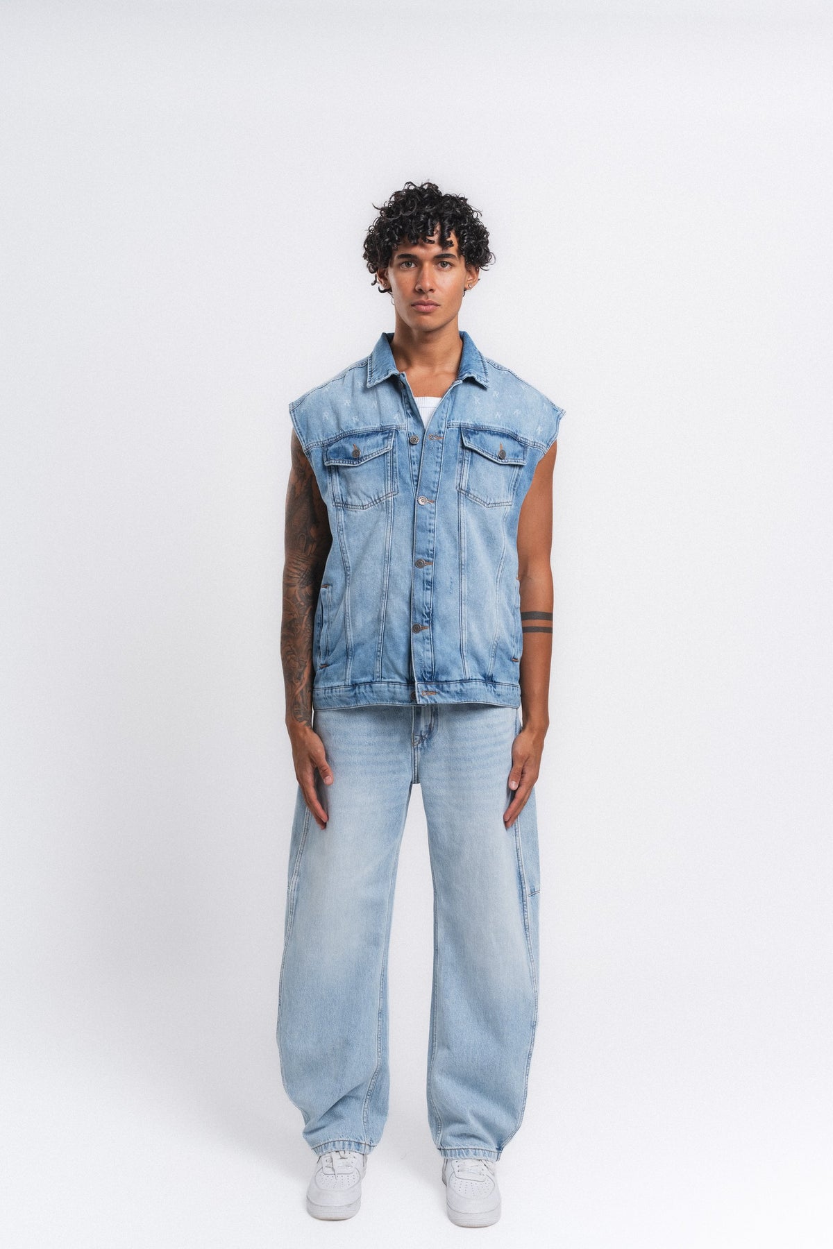 Rogue Kolsuz Denim Yelek Mavi ürün görseli 23