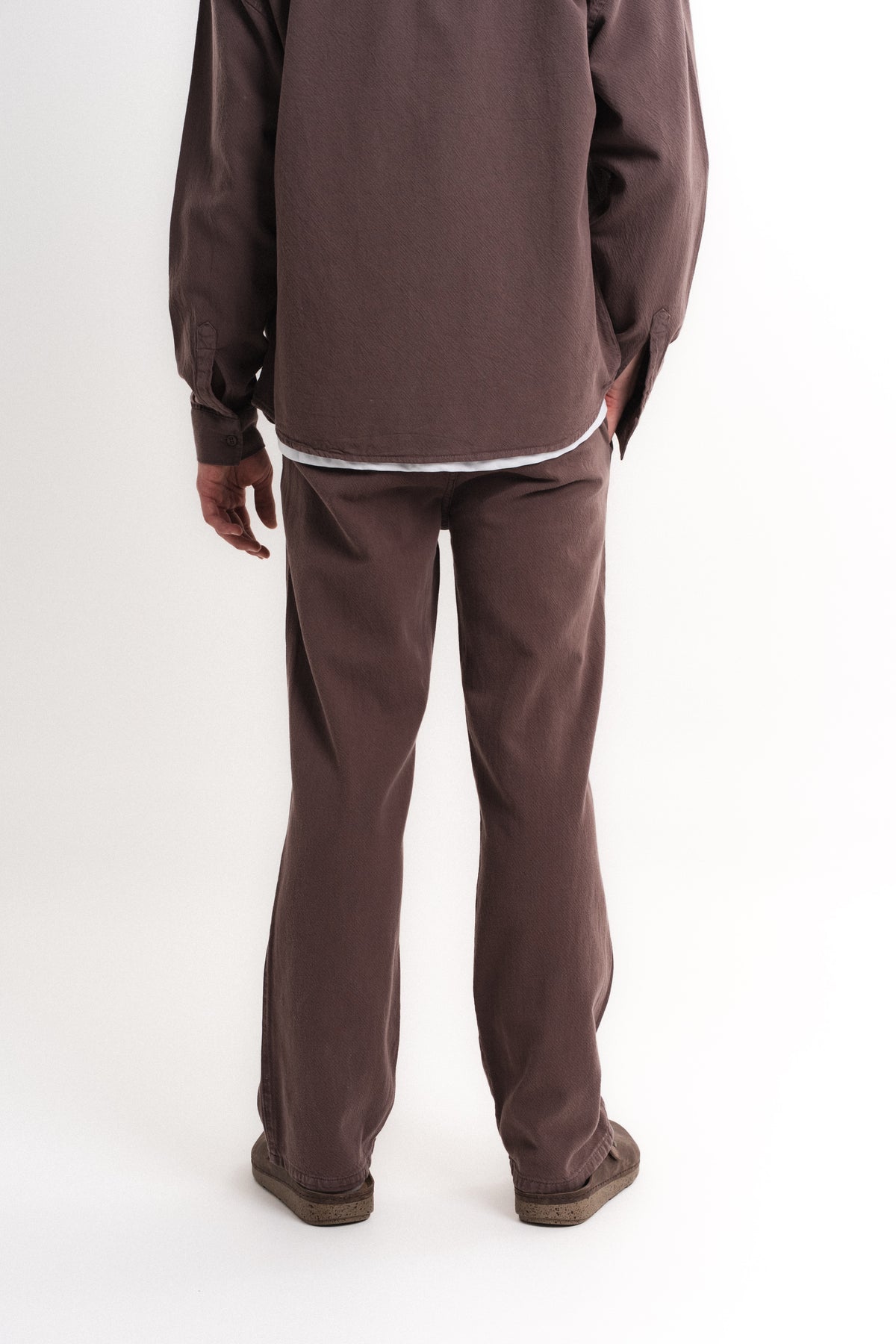 Baggy Gabardin Pantolon Kahverengi