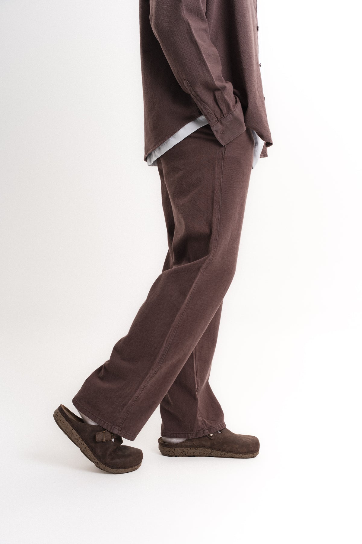 Baggy Gabardin Pantolon Kahverengi