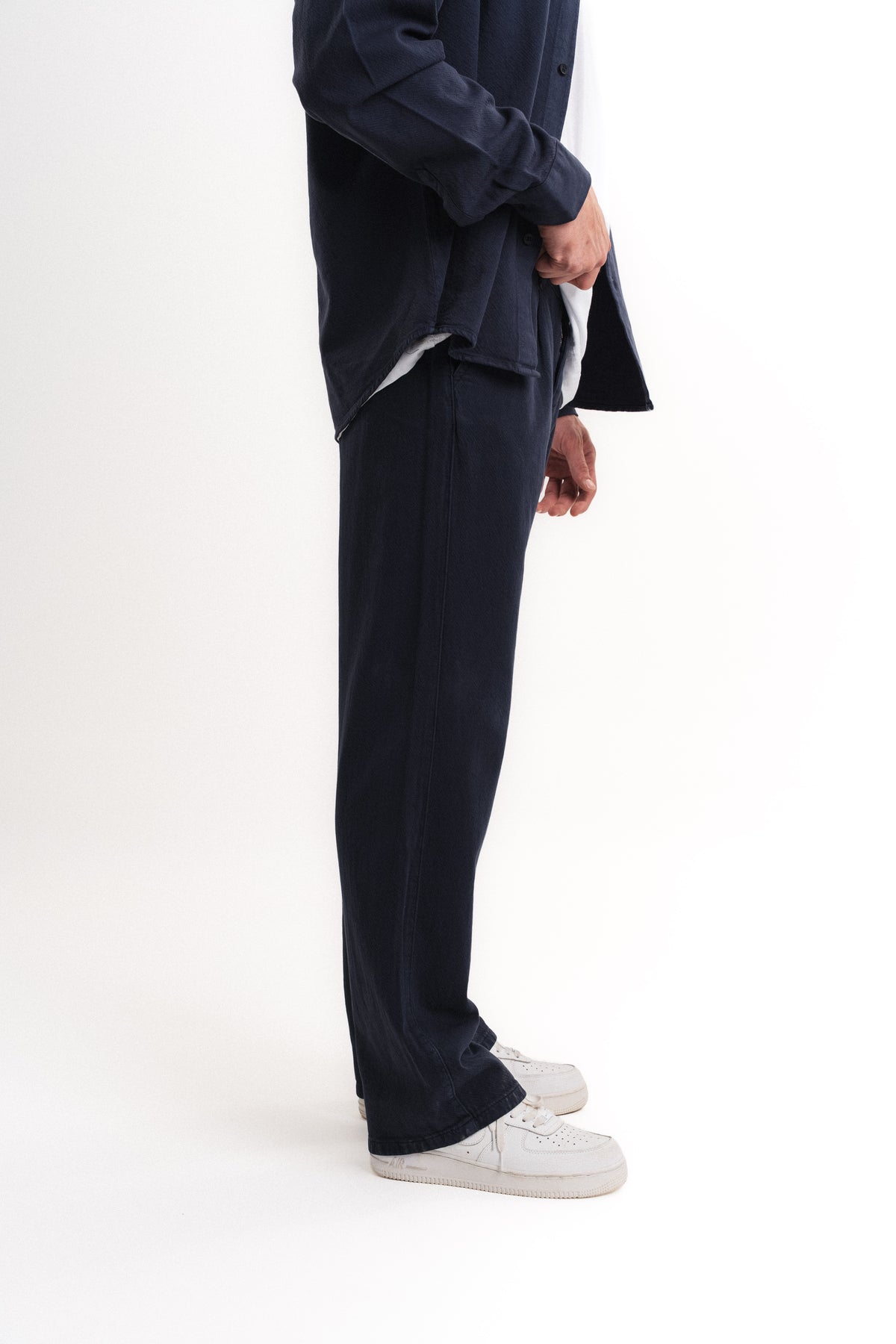 Baggy Gabardin Pantolon Lacivert