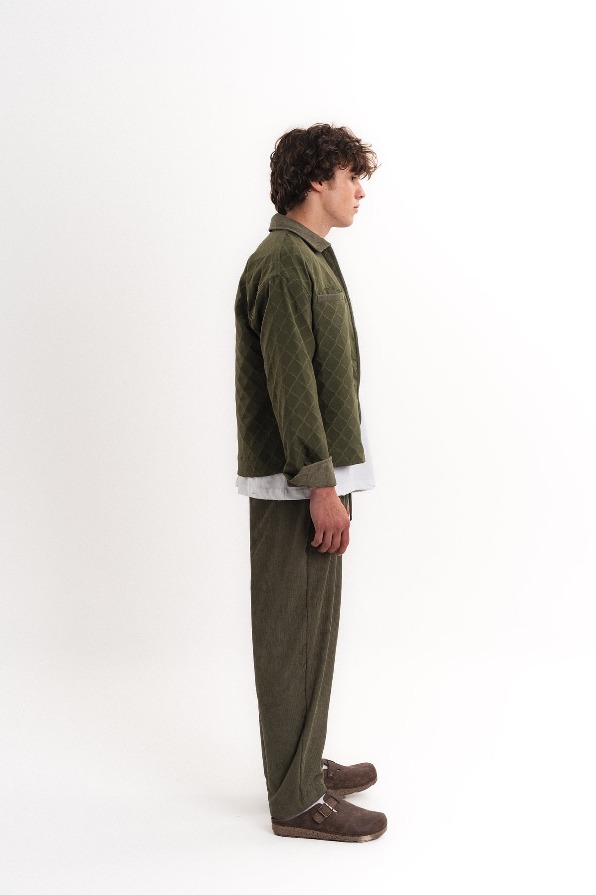 Baggy Kadife Pantolon - Haki
