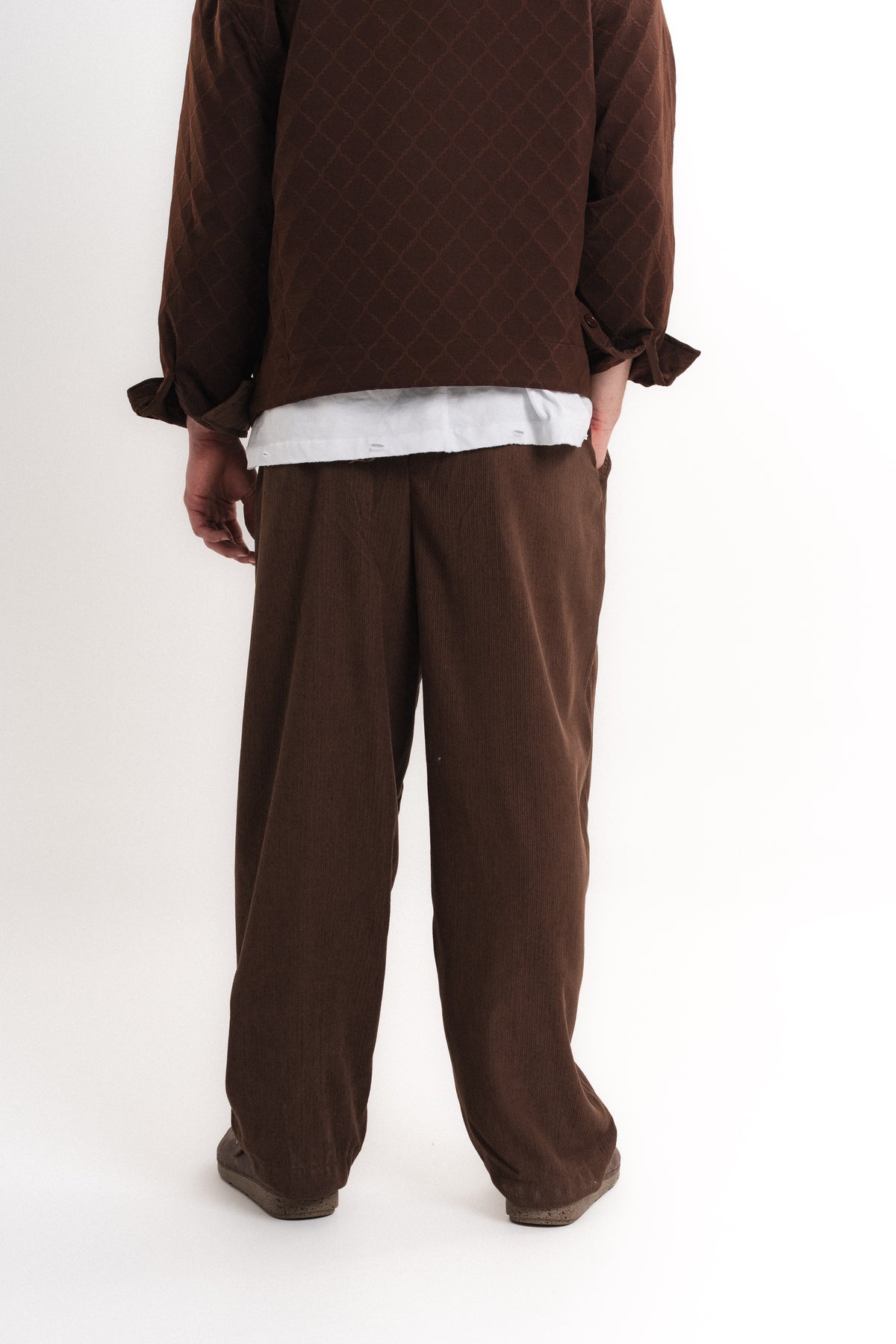 Baggy Kadife Pantolon - Kahverengi