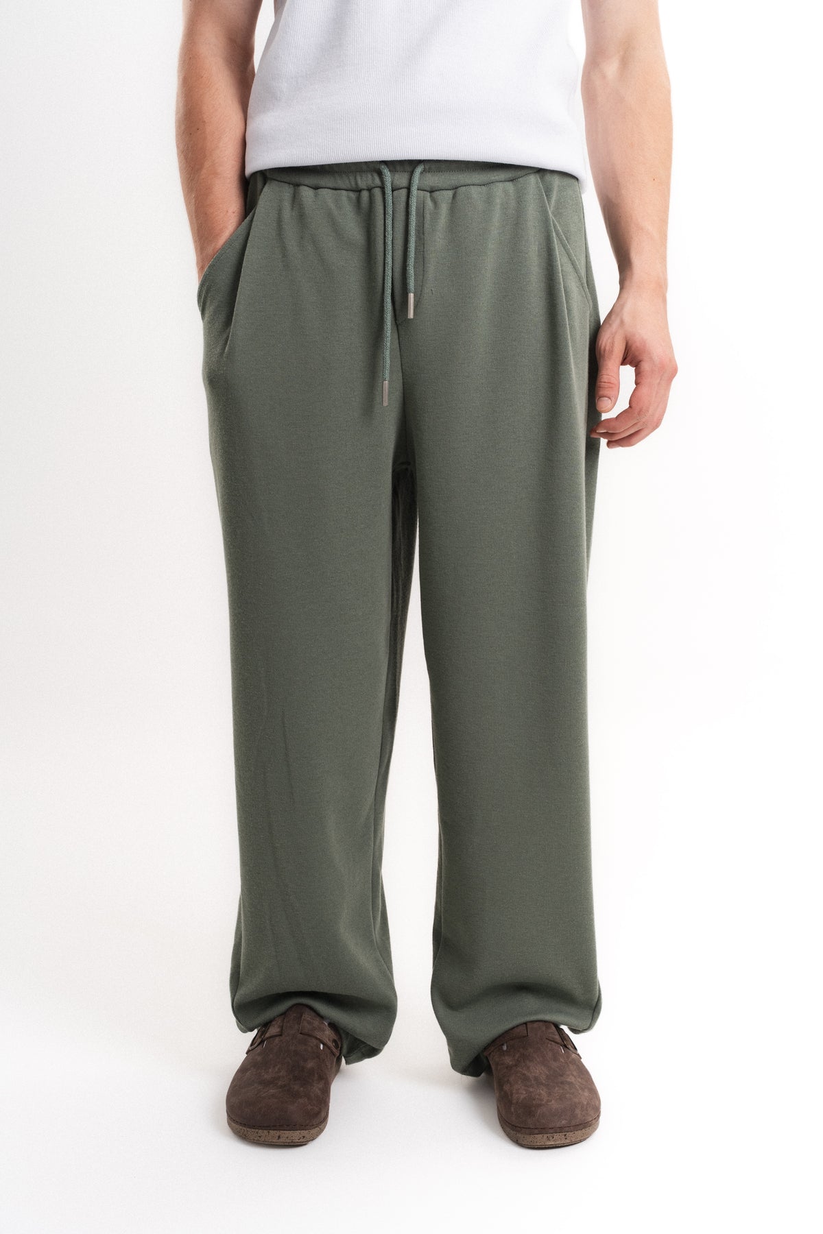 Carly Gipeli Baggy Pantolon - Yeşil