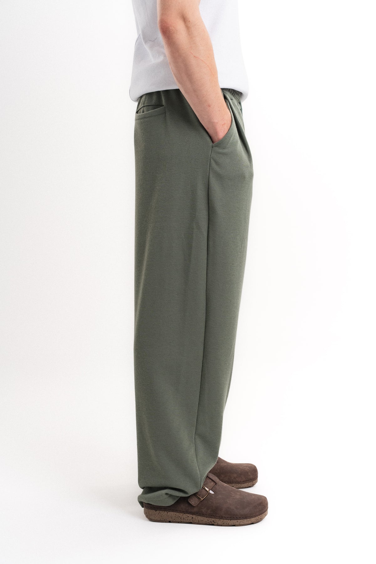 Carly Gipeli Baggy Pantolon - Yeşil