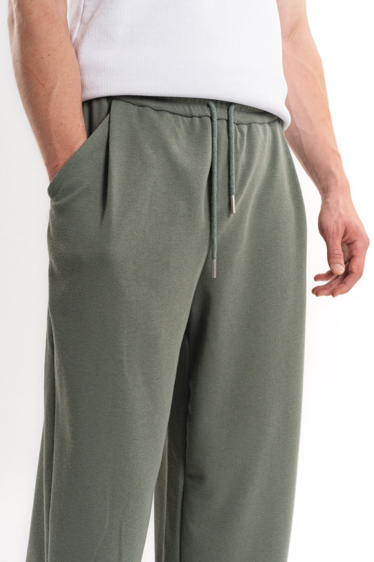 Carly Gipeli Baggy Pantolon - Yeşil