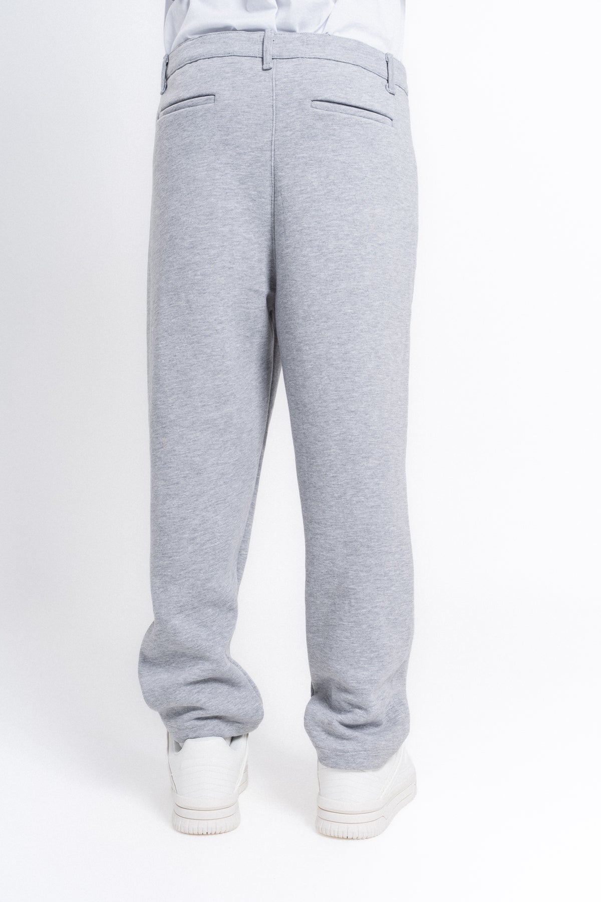 Core Beli Lastikli Pensli Jogger Pantolon Açık Gri