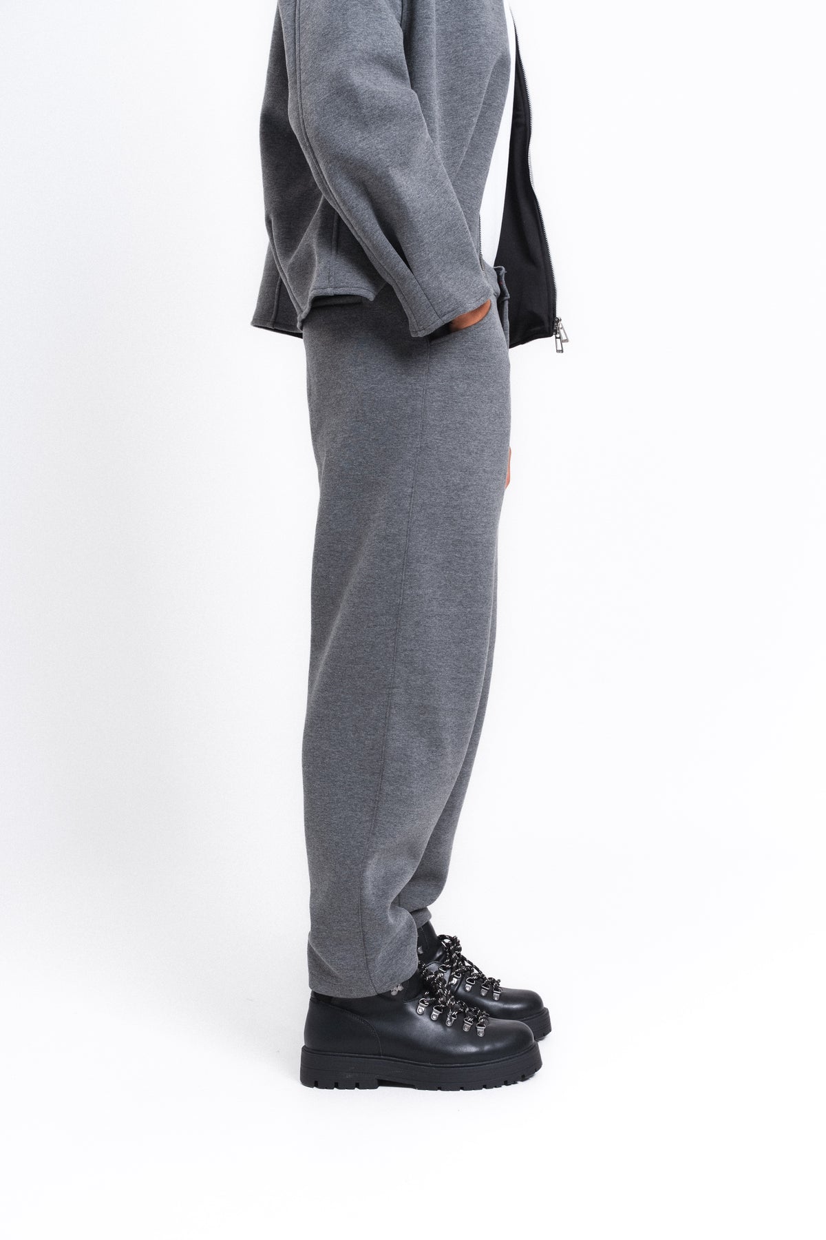 Core Beli Lastikli Pensli Jogger Pantolon Antrasit