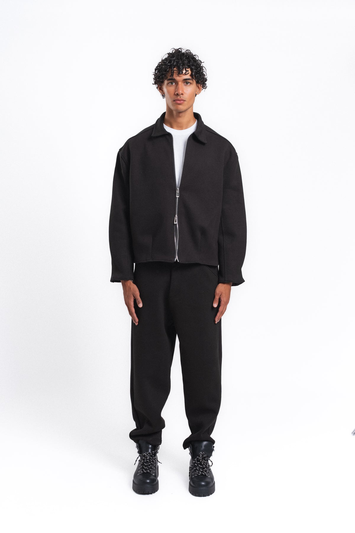 Core Beli Lastikli Pensli Jogger Pantolon Siyah