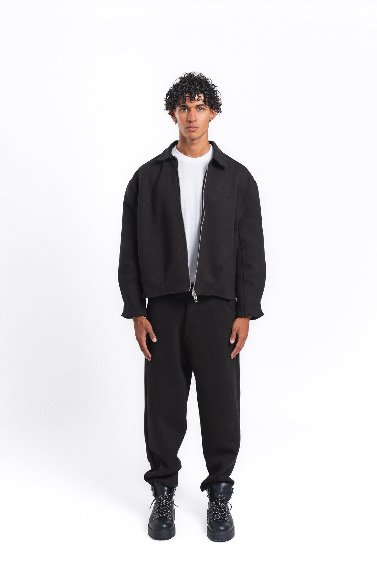Core Beli Lastikli Pensli Jogger Pantolon Siyah