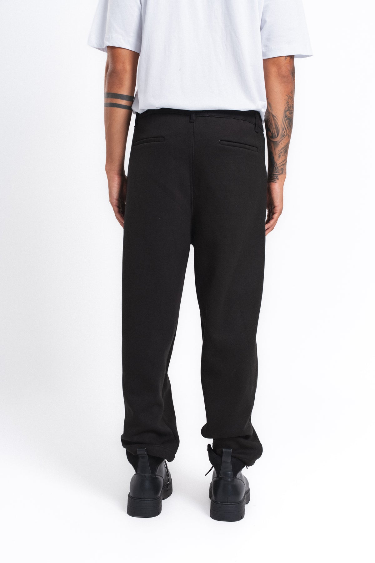 Core Beli Lastikli Pensli Jogger Pantolon Siyah