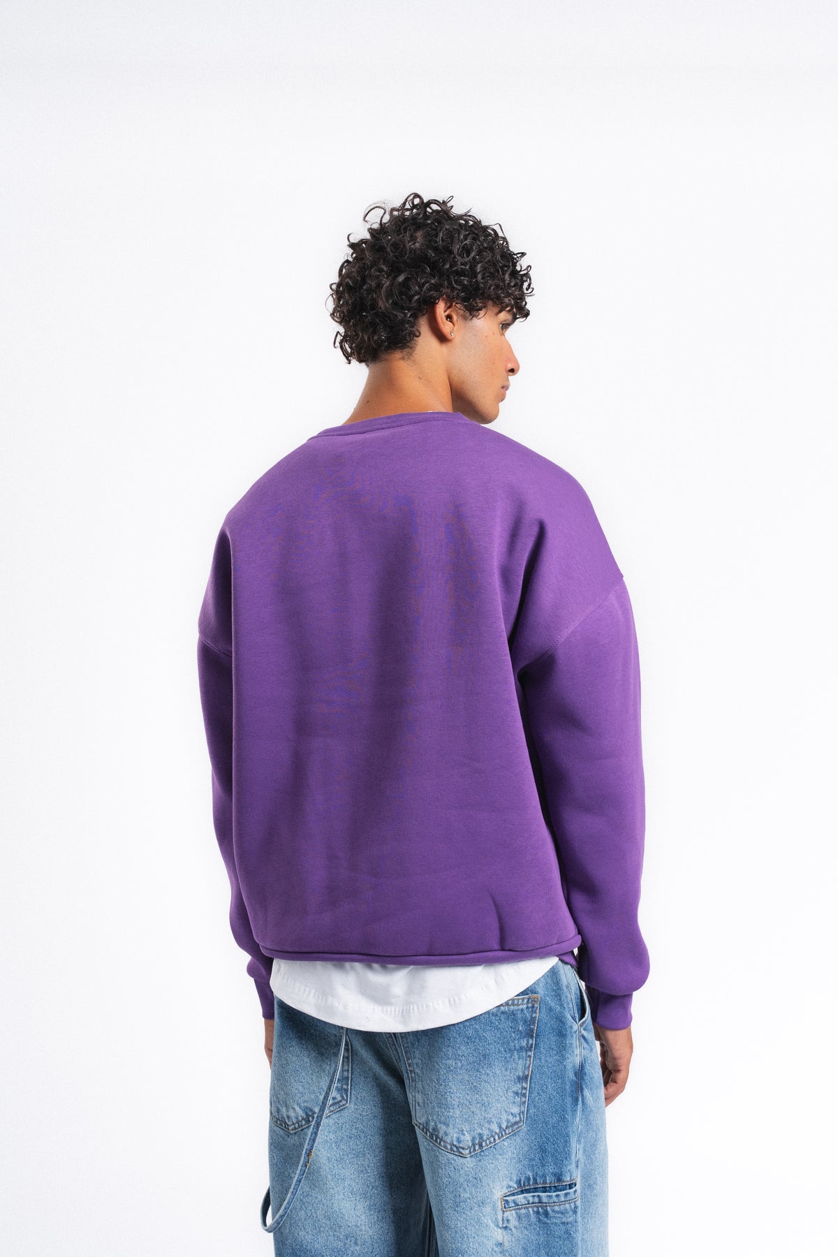 Couture Kabartma Logolu Sweatshirt Mor