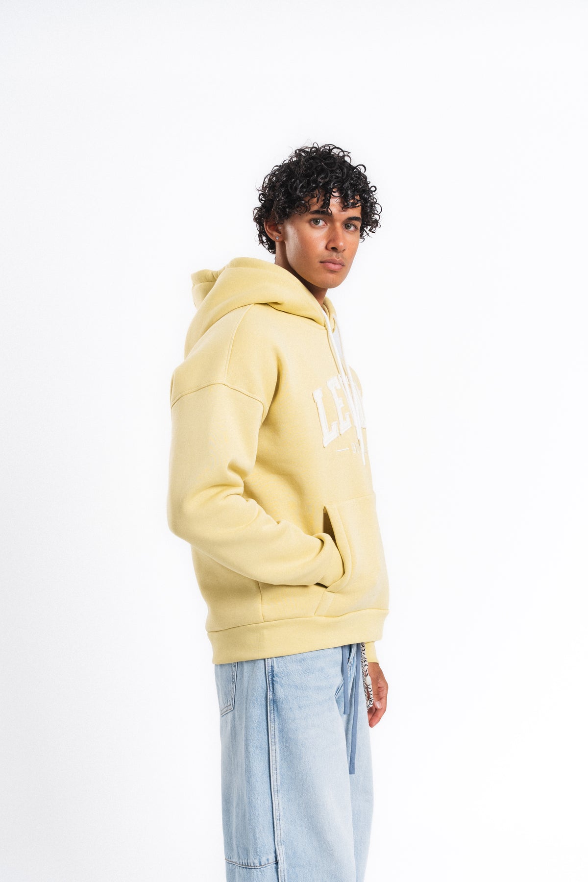 Legacy Baskılı Kapüşonlu Sweatshirt Sarı
