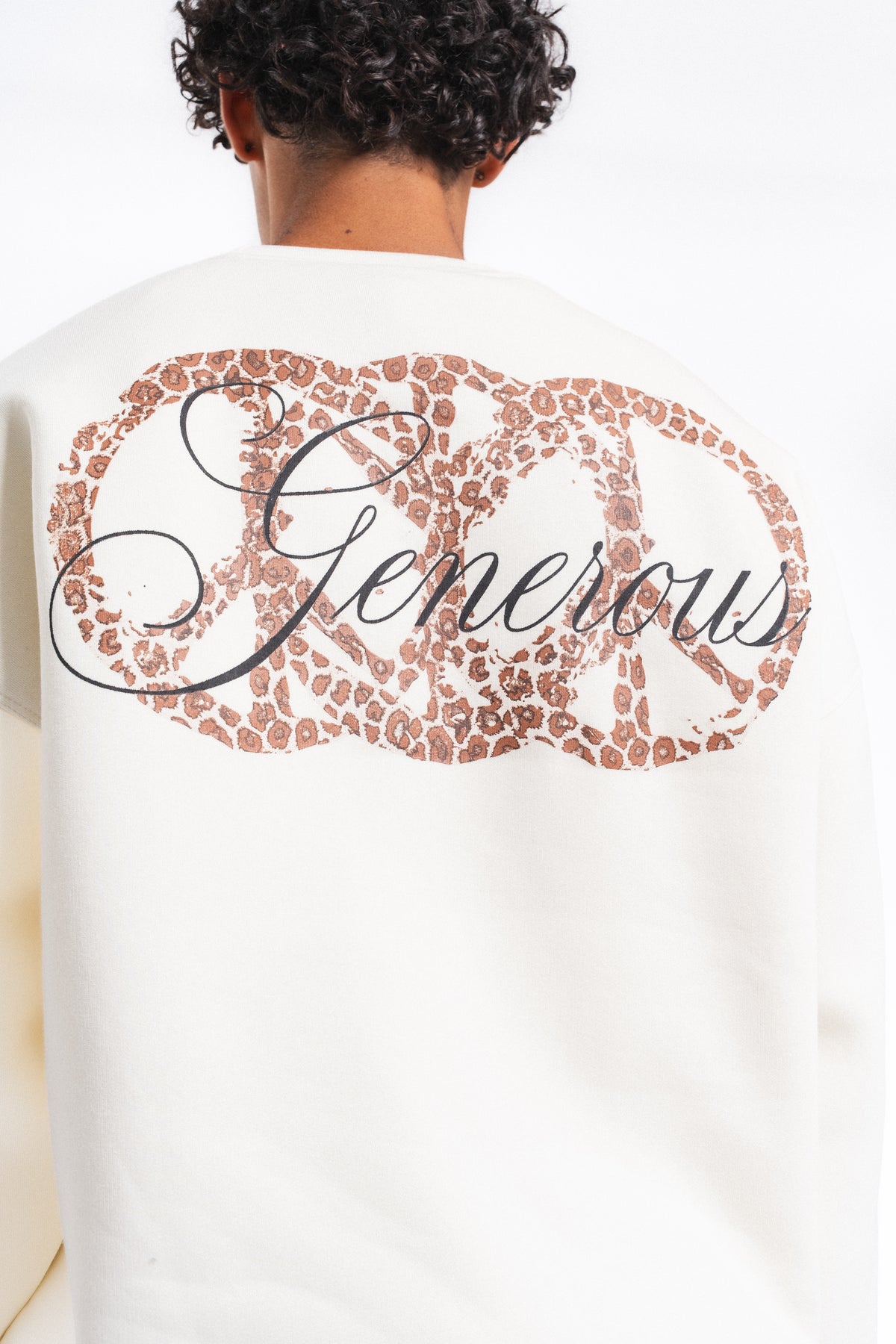 Generous Leopar Grafik Sweatshirt Ekru