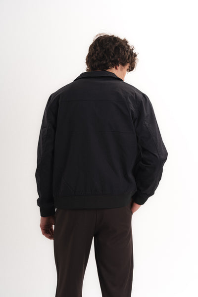 Fermuarlı Oversize Mevsimlik Mont - Lacivert