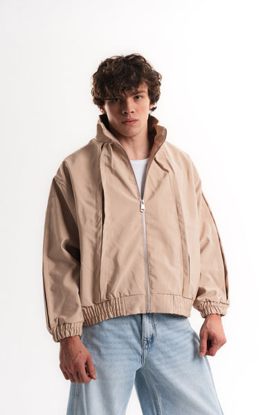 Massimo Oversize Mevsimlik Mont - Bej