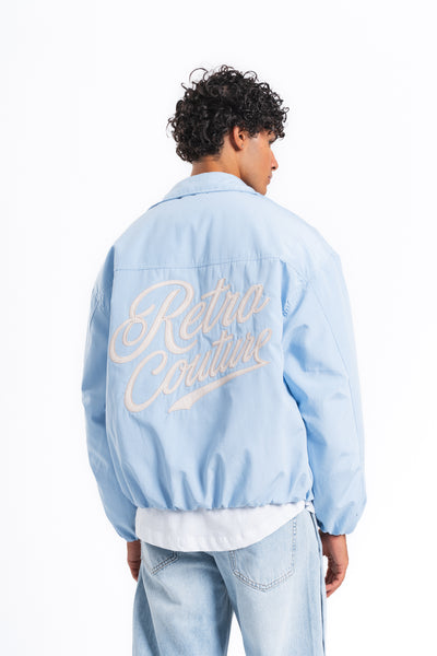 Couture Nakışlı Bomber Ceket Mavi