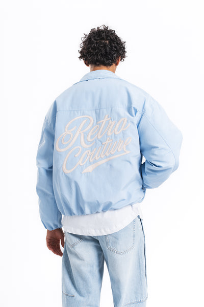 Couture Nakışlı Bomber Ceket Mavi