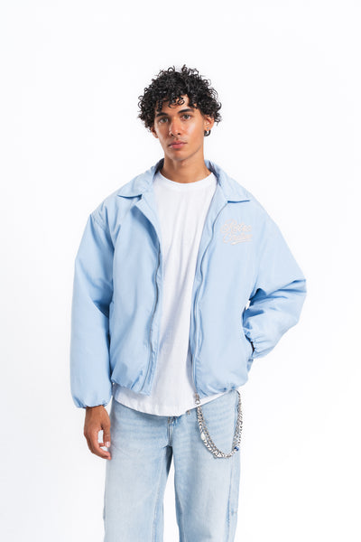 Couture Nakışlı Bomber Ceket Mavi