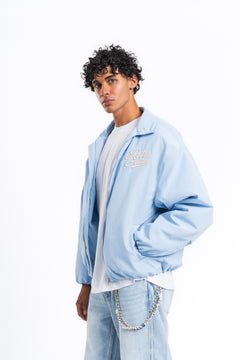 Couture Nakışlı Bomber Ceket Mavi