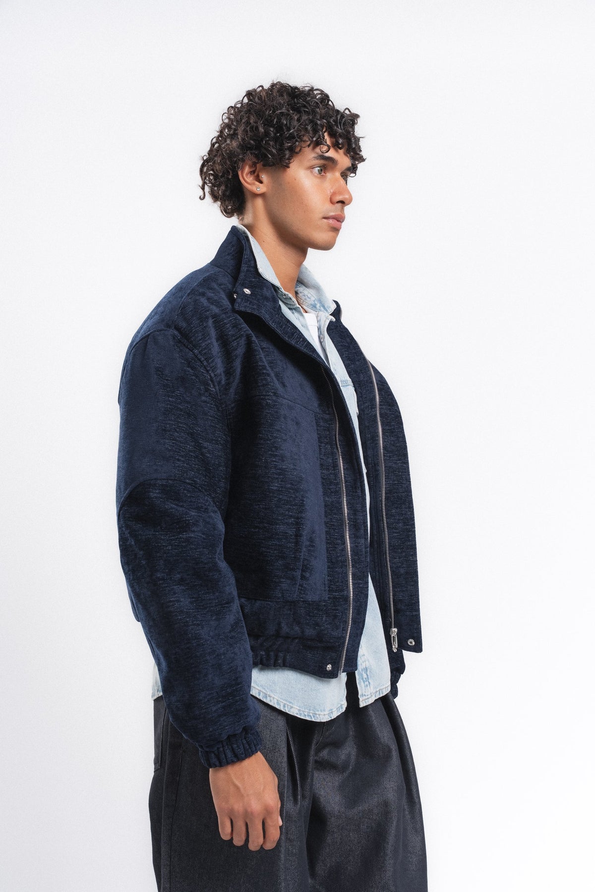 Velour Kadife Mont Lacivert ürün görseli 3