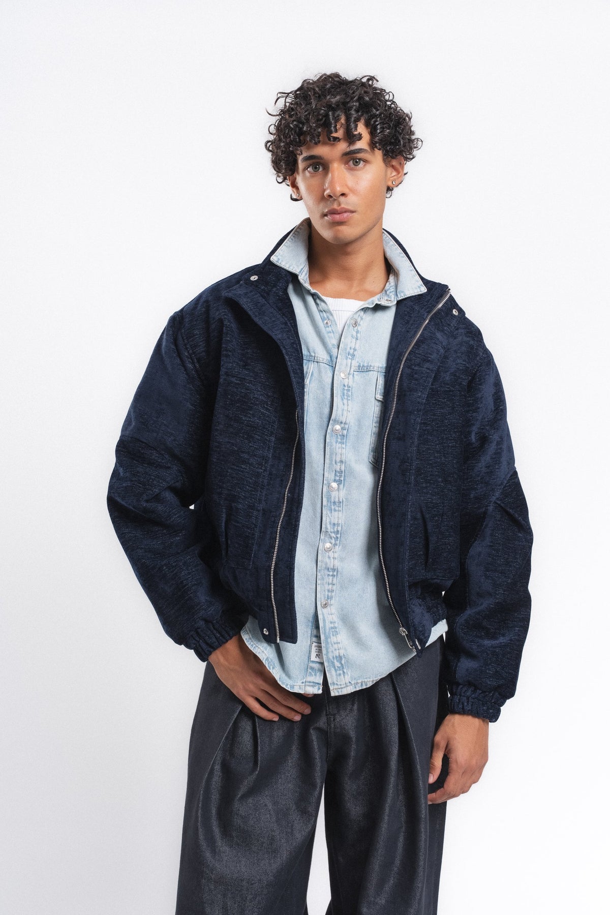 Velour Kadife Mont Lacivert ürün görseli 4