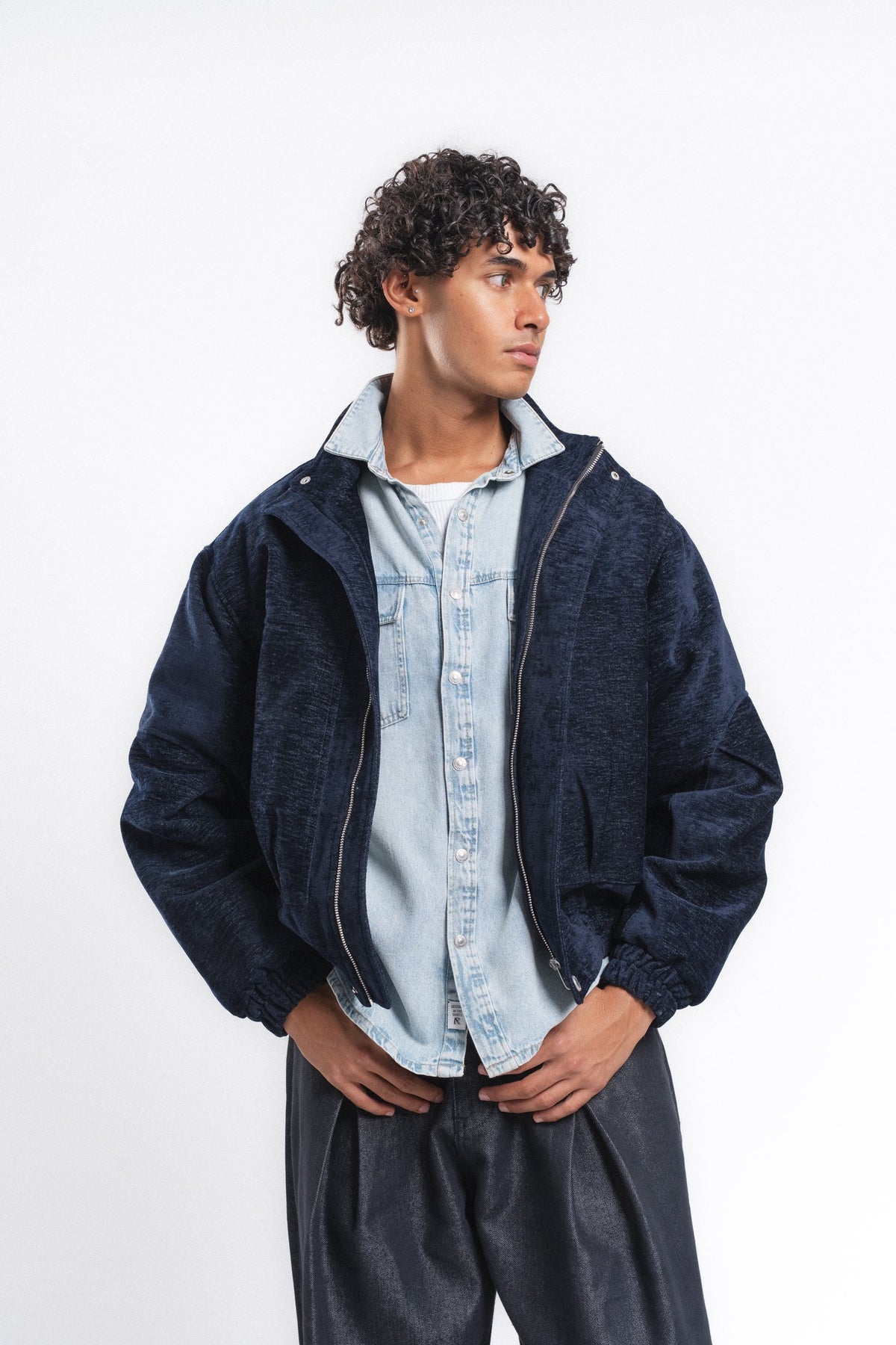 Velour Kadife Mont Lacivert ürün görseli 5