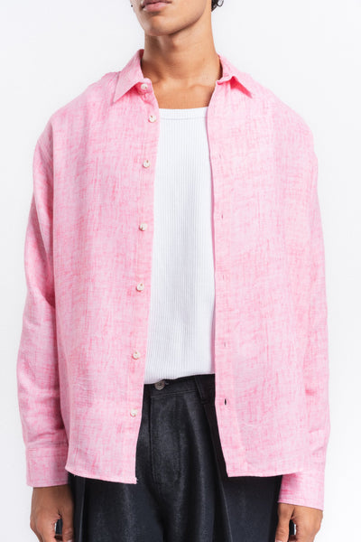 Washed Yıkamalı Müslin Gömlek Pembe ürün görseli 2