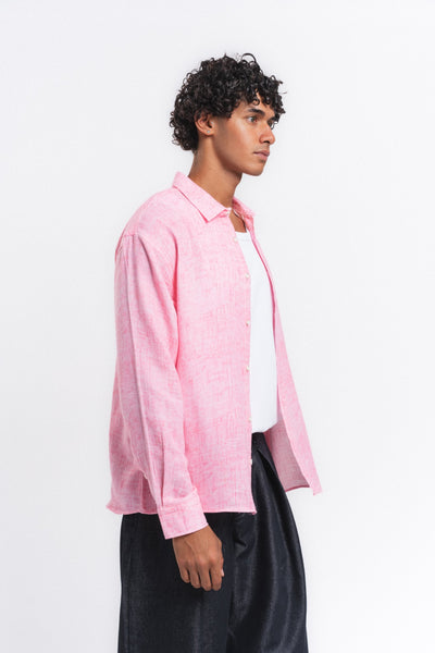 Washed Yıkamalı Müslin Gömlek Pembe ürün görseli 5