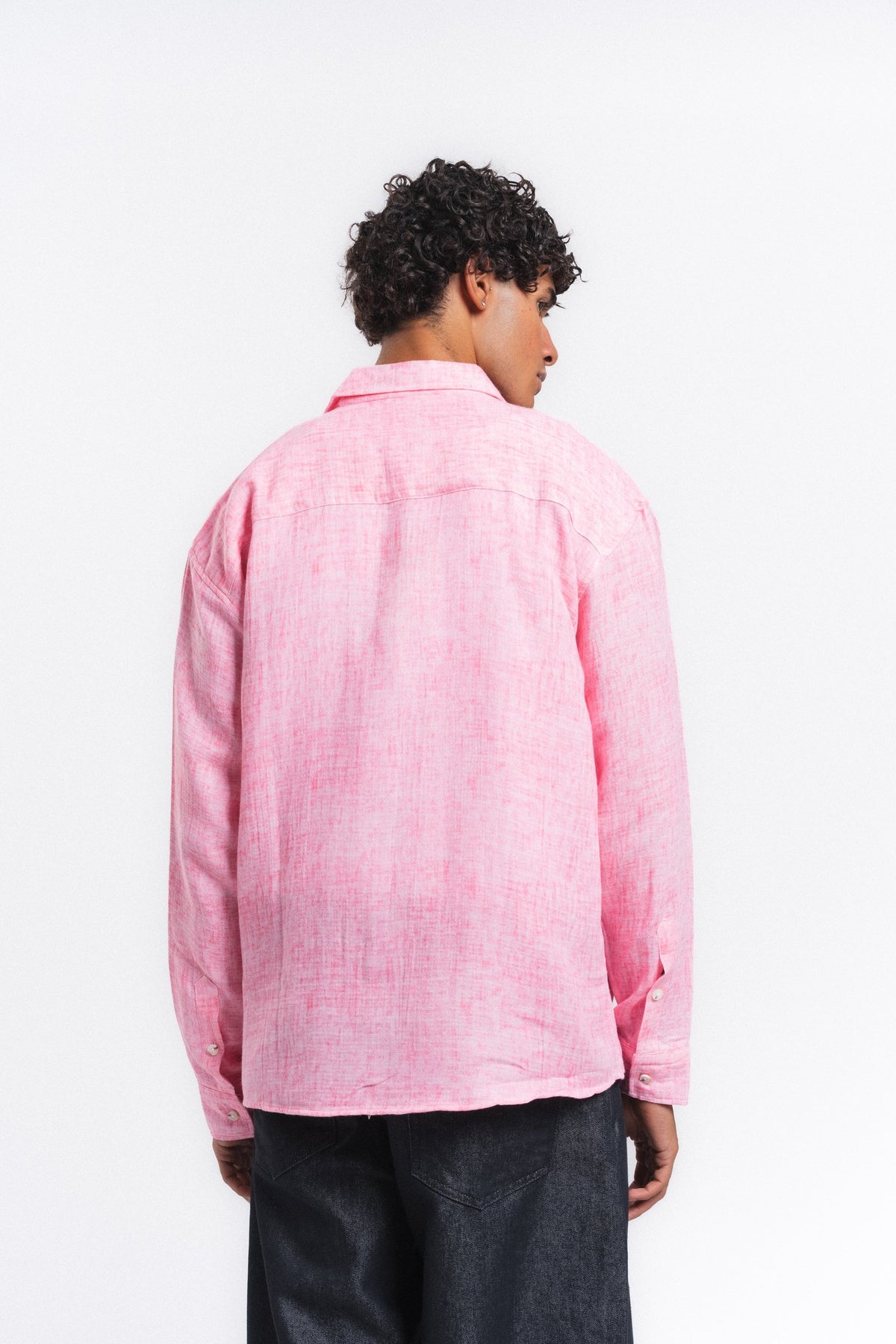 Washed Yıkamalı Müslin Gömlek Pembe ürün görseli 9