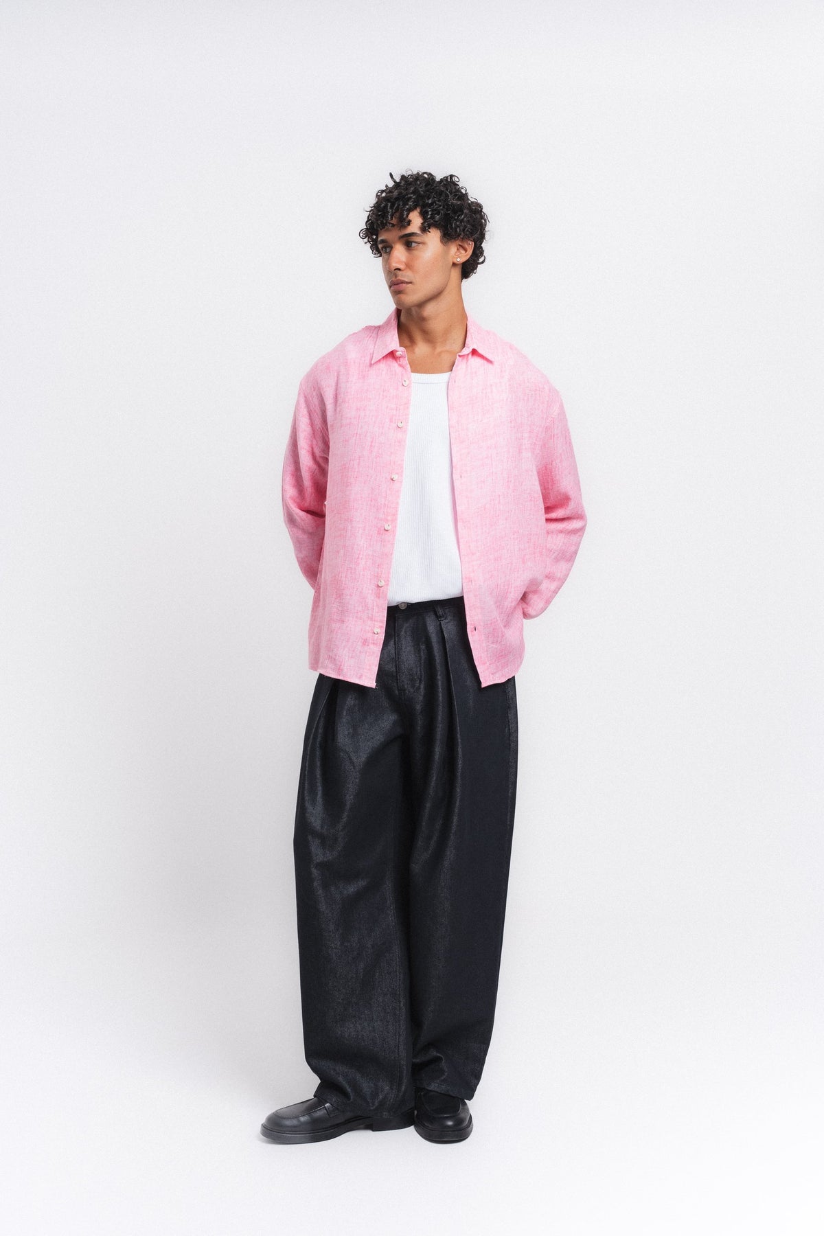 Washed Yıkamalı Müslin Gömlek Pembe ürün görseli 12