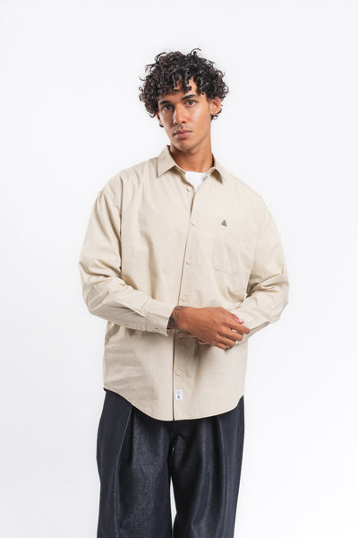 Nitro Dokulu Kısa Kollu Gömlek Bej ürün görseli 6