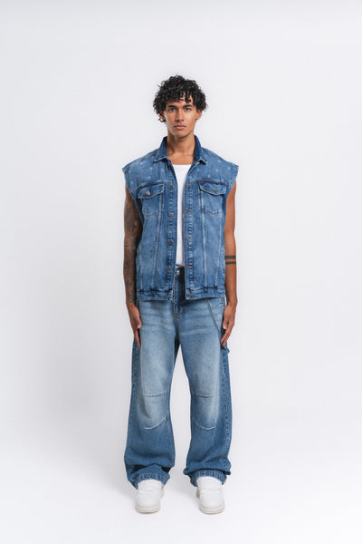 Rogue Kolsuz Denim Yelek Mavi ürün görseli 1