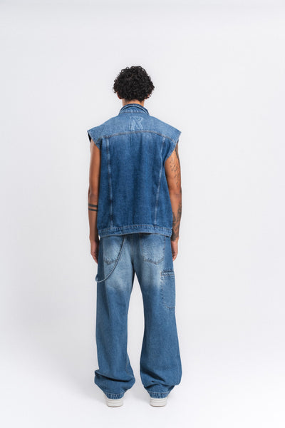 Rogue Kolsuz Denim Yelek Mavi ürün görseli 10