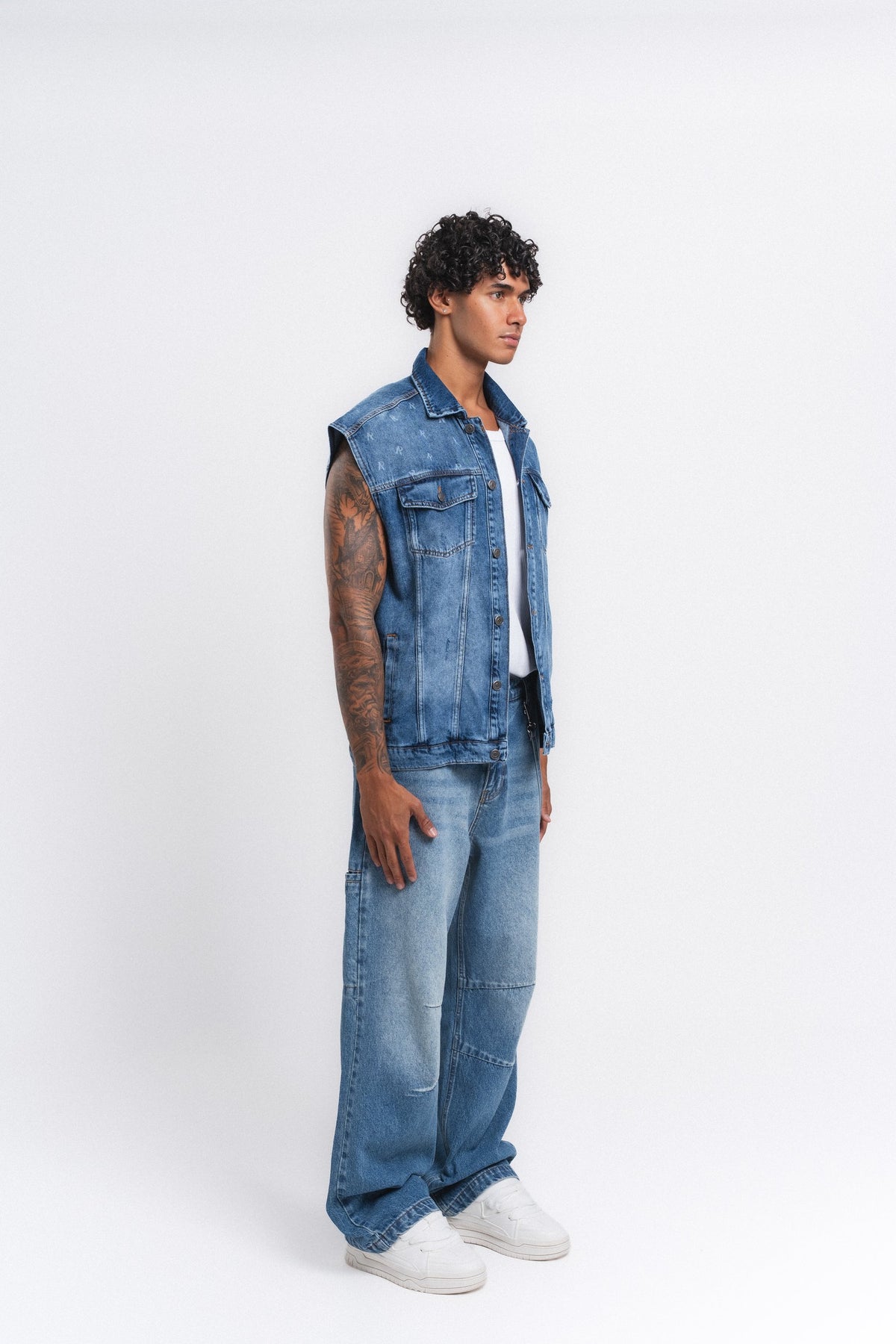 Rogue Kolsuz Denim Yelek Mavi ürün görseli 11