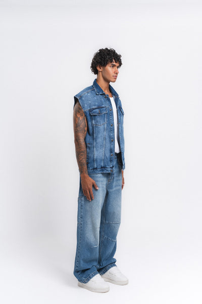 Rogue Kolsuz Denim Yelek Mavi ürün görseli 11