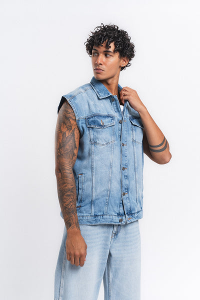 Rogue Kolsuz Denim Yelek Mavi ürün görseli 17