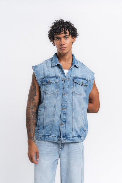 Rogue Kolsuz Denim Yelek Mavi ürün görseli 18