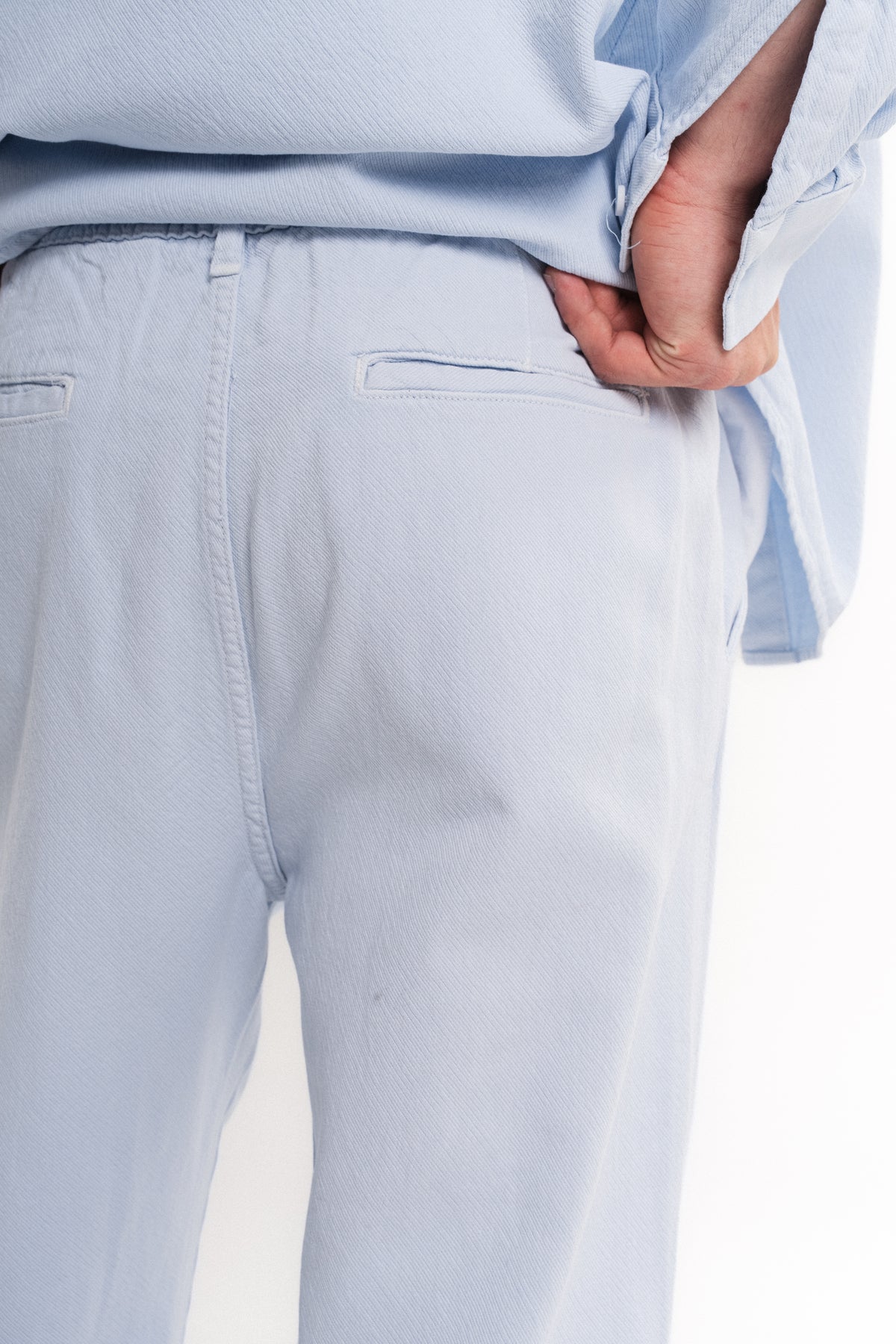 Baggy Gabardin Pantolon Açık Mavi