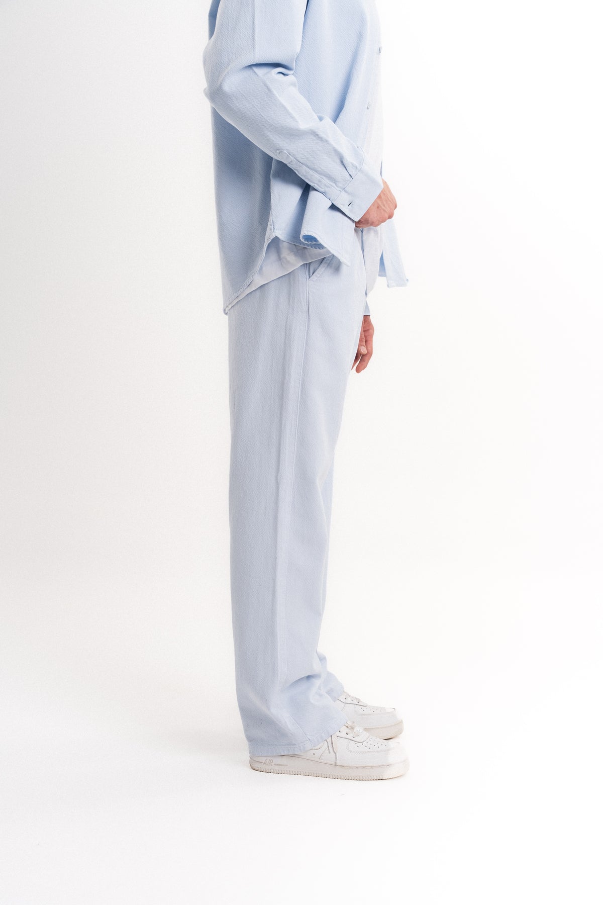 Baggy Gabardin Pantolon Açık Mavi