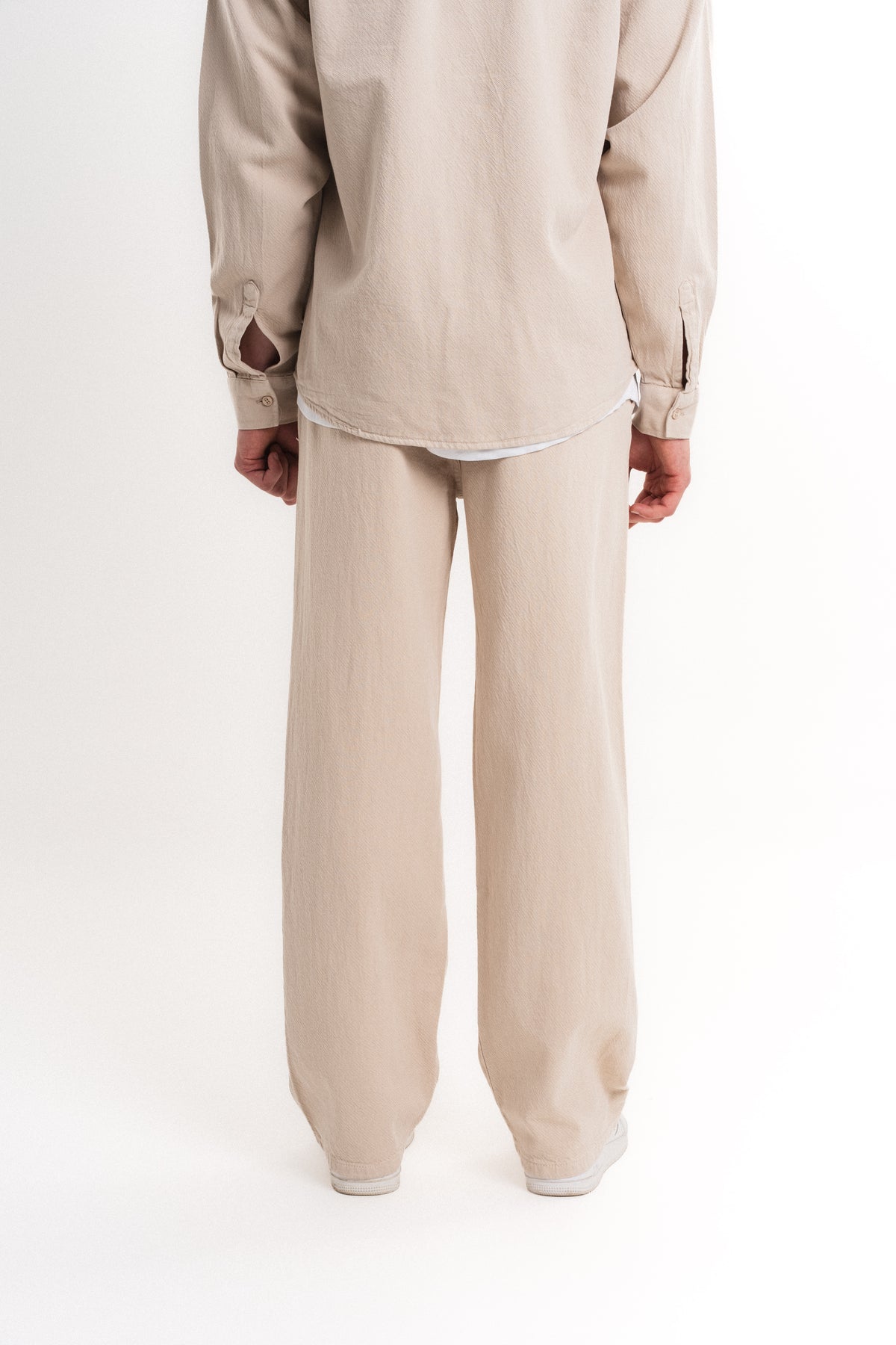 Baggy Gabardin Pantolon Bej