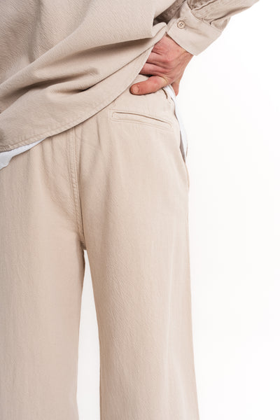 Baggy Gabardin Pantolon Bej