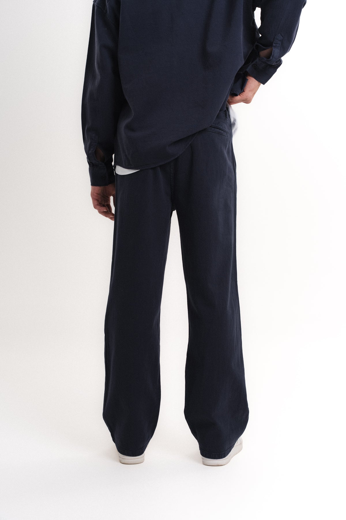 Baggy Gabardin Pantolon Lacivert
