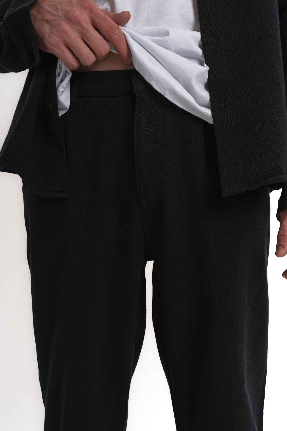 Baggy Gabardin Pantolon Siyah